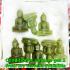 Leklai Buddha Lucky Green Glow In Dark Stone Wealth Somporn Thai Amulet #17635