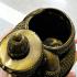 Bronze Rahu Pot Lucky Wealth Fortune Reward Magic Rich Statue Thai Amulet #17637