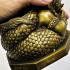 Bronze Rahu Pot Lucky Wealth Fortune Reward Magic Rich Statue Thai Amulet #17637