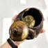 Bronze Rahu Pot Lucky Wealth Protect Reward Magic Rich Statue Thai Amulet #17638