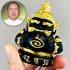 Phra Rahu Wealth Gambling Money Magic Subin Statue Black Gold Thai Amulet #17640