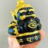 Phra Rahu Wealth Gambling Money Magic Subin Statue Black Gold Thai Amulet #17640