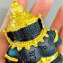 Phra Rahu Wealth Gambling Money Magic Subin Statue Black Gold Thai Amulet #17640