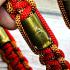 Girded Takrut 16Bullet Protection Safe Belt Lucky Litt Be2547 Thai Amulet #17649