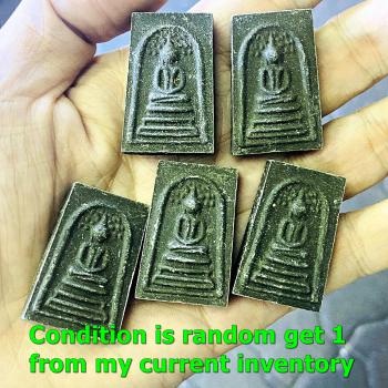 Somdej PokBhodi Lucky Magic Buddha Under Tree Toh Be2518 Black Thai Amulet 17650
