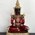 Large Meditation Buddha Statue Red Gold Armor Lucky Magic Thai Amulet 50cm 17661