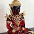 Large Meditation Buddha Statue Red Gold Armor Lucky Magic Thai Amulet 50cm 17661