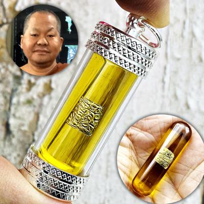 Leklai Kaew Kodpe Naga Eye Capsule Gambling Win Somporn Yellow Thai Amulet 17670