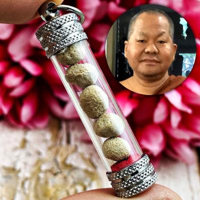 Arahan Sivali Buddha Relic 5 Brain Sarira Stone Somporn Leklai Thai Amulet 17674