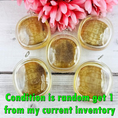 Panneng Skull Carved Oil Lucky Gambling Lust Wealth Ac Tawee Thai Amulet #17684