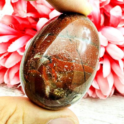 Leklai Naga Egg Wealth Protection River Rock Lucky Stone Brown Thai Amulet 17695