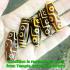 Dzi Bead Pendant Tibetan Nepal Tibet Ellipsoid Buddhist Etched Eyed Agate #17698