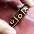 Dzi Bead Pendant Tibetan Nepal Tibet Ellipsoid Buddhist Etched Eyed Agate #17698