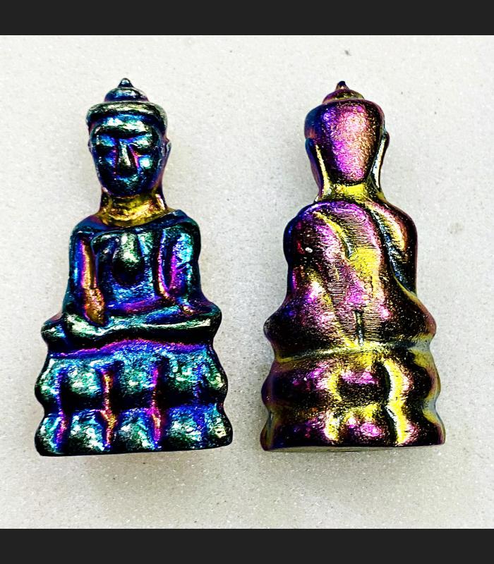 Leklai Rainbow Meditation Buddha Magic Lucky Protection Wealth Thai Amulet 17707
