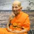 Lifelike 23cm Wax Art Monk Statue Meditation Phat WatHuaiDuan Thai Amulet #17713
