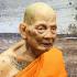 Lifelike 23cm Wax Art Monk Statue Meditation Phat WatHuaiDuan Thai Amulet #17713