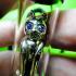 Lucky Wealth Money Rich Magic Cat Kitty White Blue Eye Pendant Thai Amulet 17718
