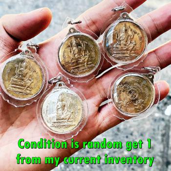 Rich Pendant Waterproof White Silver 4face Phom Jakphet Watdon Thai Amulet 17733