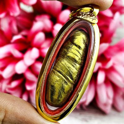 Leklai Suwanracha Cave Drop Gold Change Fortune To Millionair Thai Amulet #17744