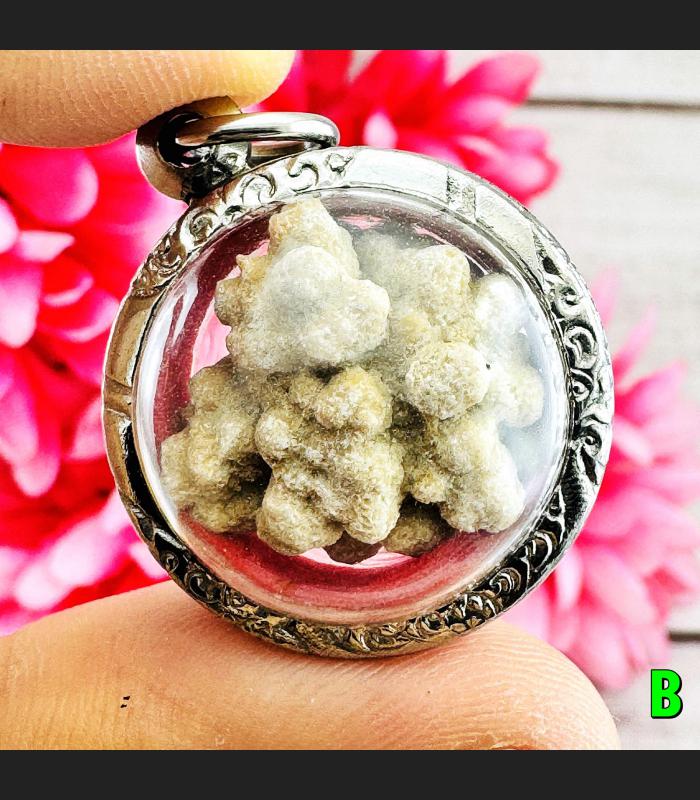 Buddha Relic Brain Stone Sarira Sivali Leklai Lucky Fortune Thai Amulet #17746