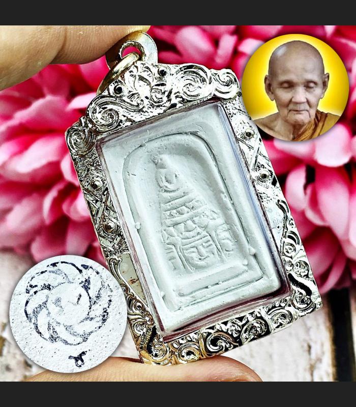 Somdej Buddha Sit Over Phom 4Face Wheel Rowel Lucky Doo Be2517 Thai Amulet 17748