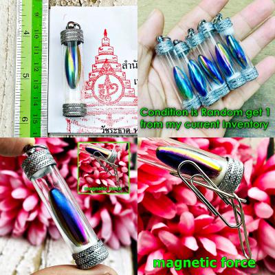 Leklai Cave Drop Magnetic Healing Metal Rainbow Immortal Lucky Thai Amulet 17750