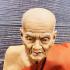Lifelike Wax Art Monk Statue Meditation 28Cm Tuad WatChanghai Thai Amulet #17771