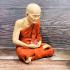 Lifelike Wax Art Monk Statue Meditation 28Cm Tuad WatChanghai Thai Amulet #17771