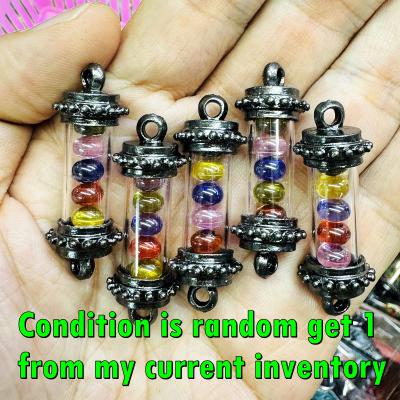 Leklai Naga Eye Lucky Healing Stone 5in1 Magic Takrut Somporn Thai Amulet #17777