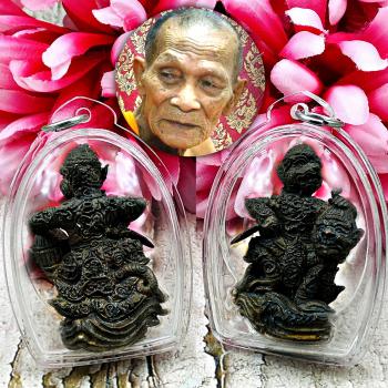 Monkey Hanuman Cut Head Enemy Victory Winner Lp Kalong Be2551 Thai Amulet #17784