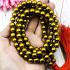 Necklace 10mm Leklai Mala 108 Gold Magnetic Protection Somporn Thai Amulet 17786