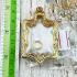 Empty Frame Blank Case Turtle Large Gold Plated Micron 4.5cm Thai Amulet #17796