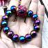 Bracelet Pink Leklai Stone Rainbow Metal Magnetic Love Somporn Thai Amulet 17798