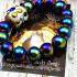 Bracelet Leklai Magnetic Rainbow Money Wealth Somporn White Thai Amulet #17799