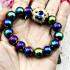 Bracelet Leklai Magnetic Rainbow Money Wealth Somporn White Thai Amulet #17799