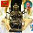 Phaphom 24cm 4Face God Bronze Statue Rich Fortune WatPikuntong Thai Amulet 17814