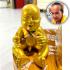 Guman LukThep Golden Boy Statue Gambling Casino Win Kom Be2553 Thai Amulet 17825