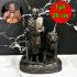 Lucky Bronze Staue Monk Standing Tiger Pern Watbangpha Be2545 Thai Amulet #17828