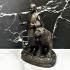 Lucky Bronze Staue Monk Standing Tiger Pern Watbangpha Be2545 Thai Amulet #17828