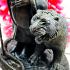 Lucky Bronze Staue Monk Standing Tiger Pern Watbangpha Be2545 Thai Amulet #17828