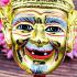 Khon Mask Porkae Lersri Gold Face Lucky Magic Pern Watbangpha Thai Amulet #17833