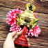 Khon Mask Porkae Lersri Gold Face Lucky Magic Pern Watbangpha Thai Amulet #17833