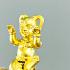 Guman Spirit Beckon Lucky Rich Casino Win Somchay Be2555 Gold Thai Amulet #17835