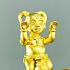 Guman Spirit Beckon Lucky Rich Casino Win Somchay Be2555 Gold Thai Amulet #17835