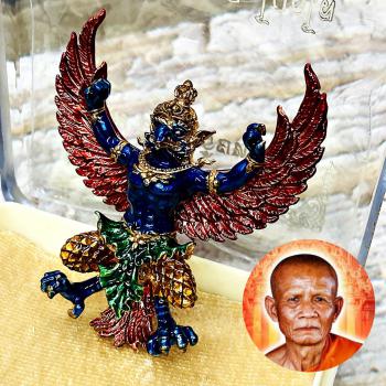 PayaKrut Garuda Half Man Bird Lucky Money Fortune Yod Be2565 Thai Amulet #17836