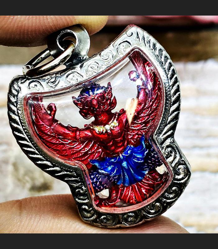 Powerful Krut Garuda Half Bird Boss Leader Mass Chant Be2566 Thai Amulet #17843