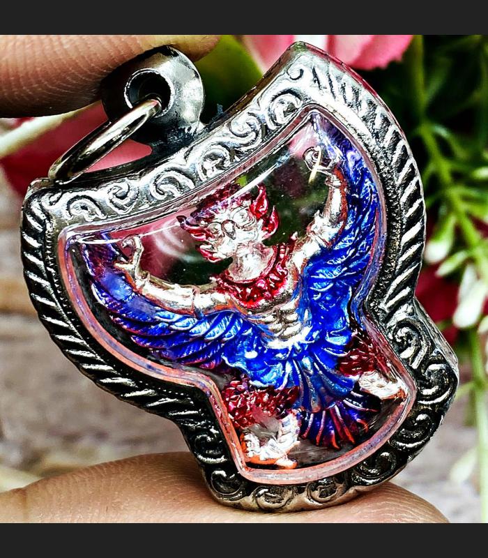 Powerful Krut Garuda Half Bird Rich Gambling Mass Chant Be2566 Thai Amulet 17845
