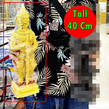 Large 40cm Statue Wessuwan Ghost Killer Protection Lp Key Gold Thai Amulet 17849