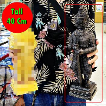 Large 40cm Statue Wessuwan Guardian Protection Life Key Black Thai Amulet #17850