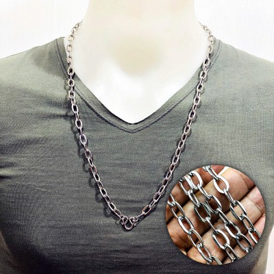 Necklace Stainless Chain Classic Multi Hook Wearing Hanging Thai Amulet #17851